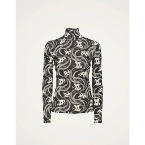 La DOUBLEJ Turtleneck Top in Aperol XS - Picture 3 of 4